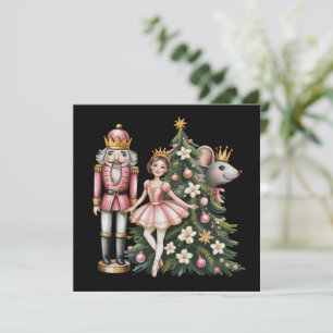 Retro Notenkraker Scene Vintage Kerst Matching  Feestdagenkaart