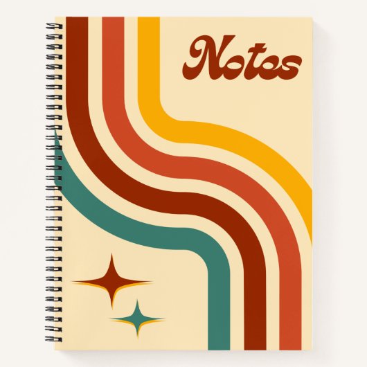 Retro Notities Spiraal Notebook Notitieboek (Voorkant)