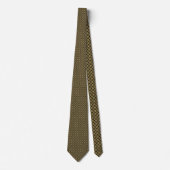Retro Nouveau – Gouden Orbit Micro-Weave Stropdas (Voorkant)