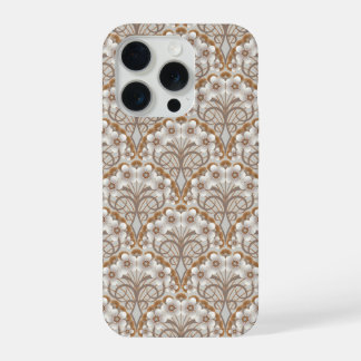Retro Nouveau - Natures Curves and Timeless Blooms iPhone 15 Pro Case