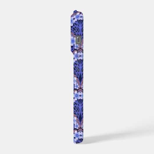 Retro Nouveau - Natures Curves and Timeless Blooms iPhone Hoesje (Linkerkant)