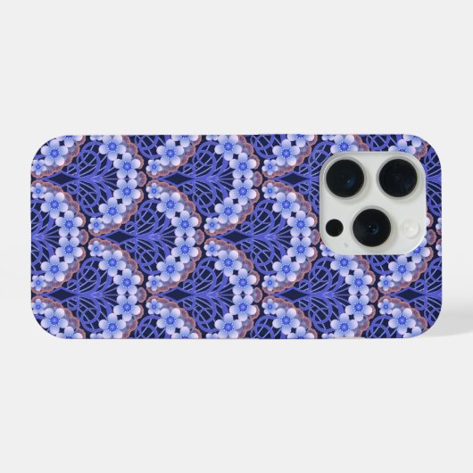 Retro Nouveau - Natures Curves and Timeless Blooms iPhone Hoesje (Achterkant horizontaal)