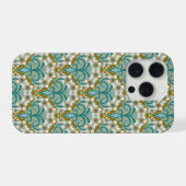 Retro Nouveau - Natures Curves and Timeless Blooms iPhone Hoesje (Achterkant horizontaal)