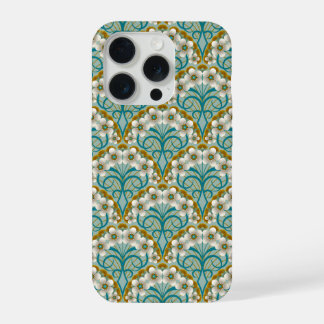 Retro Nouveau - Natures Curves and Timeless Blooms iPhone 15 Pro Case