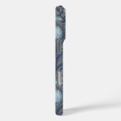 Retro Nouveau tulpen in blauw en tin Case-Mate iPhone Case (Achterkant / Rechts)