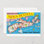 Retro Nova Scotia Ansichtkaart Briefkaart (Voorkant / Achterkant)