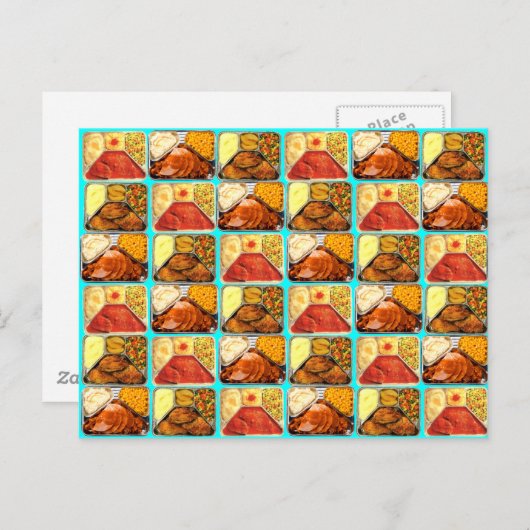 Retro Novelty TV Dinners Trays Briefkaart (Voorkant / Achterkant)