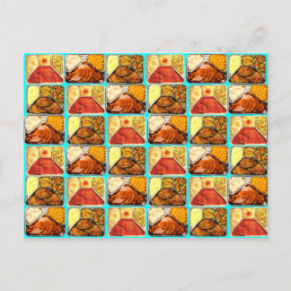 Retro Novelty TV Dinners Trays Briefkaart