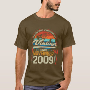 Retro november 2009 13-jarige visliefhebber 13e ve t-shirt