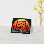 Retro Nowruz Mobarak Goudvis Kaart (Gele Bloem)