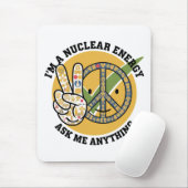 Retro Nucleaire Energie ontwerp vector art gift Muismat (Met muis)