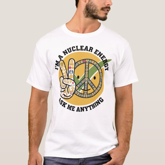 Retro Nucleaire Energie ontwerp vector art gift T-shirt (Voorkant)