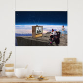 Retro Nuclear Family Poster: Mid-Century Space Art Poster (Keuken)
