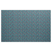 Retro Numbers Ultramarine Blue Fabric Stof (Yard (91,4 cm))