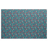 Retro Numbers Ultramarine Blue Fabric Stof (Fat Quarter)