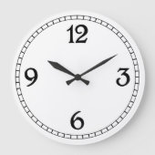 Retro nummers zwart witte wandklok (Voorkant)