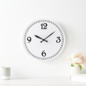 Retro nummers zwart witte wandklok (Huis)