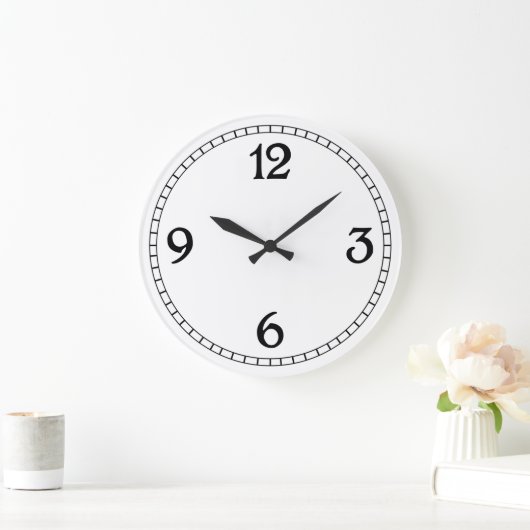 Retro nummers zwart witte wandklok (Huis)