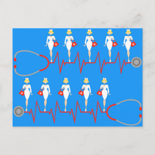 Retro Nurse Briefkaart