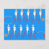 Retro Nurse Briefkaart (Voorkant)