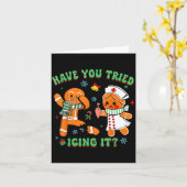 Retro Nurse Christmas Gingerbread Have You Tried I Kaart (Gele Bloem)