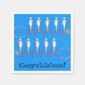 Retro Nurse Felicitaties Papieren servetten (Voorkant)