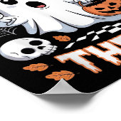 Retro Nurse Ghost Halloween Vaccine Zeg Boe tegen Poster (Hoek)