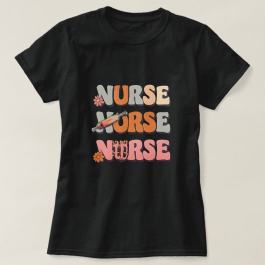 Retro Nurse Graphic Design  T-shirt (Design voorkant)
