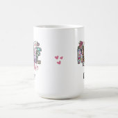 Retro Nurse Life Typografie gepersonaliseerde mok (Center)