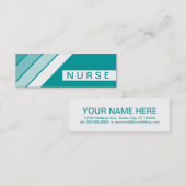 retro NURSE Mini Visitekaartje (Voorkant / Achterkant)