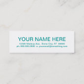 retro NURSE Mini Visitekaartje (Achterkant)