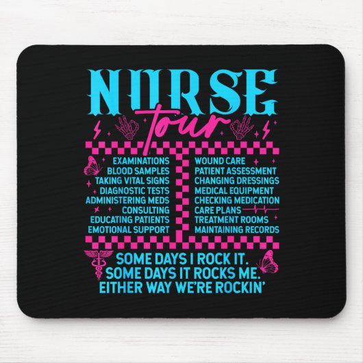 Retro Nurse Nurse Week Men Women Nurse Muismat (Voorkant)