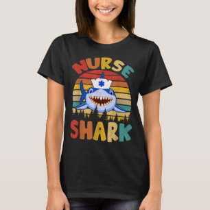 Retro Nurse Shark Funny Nurse Nursing Shar T-shirt