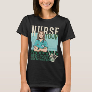 Retro Nurse Tour, Trendy Nurse Life, coole verplee T-shirt