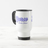 Retro Nurse Travel Mug Gepersonaliseerde Paarse Reisbeker (Voorkant links)