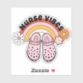 Retro Nurse Vibes Waterdicht Sticker (Vel)