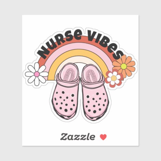 Retro Nurse Vibes Waterdicht Sticker (Vel)