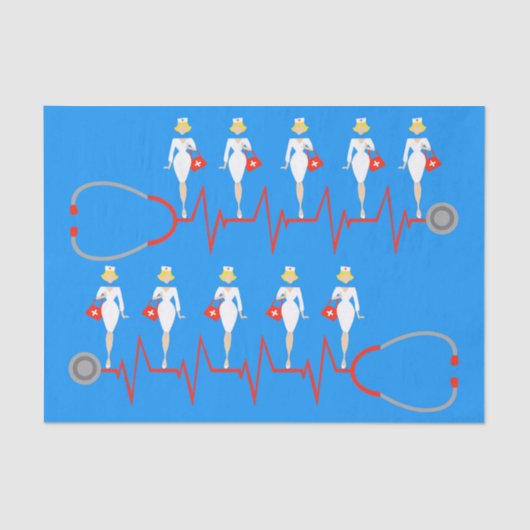 Retro Nurse weefsels Tissuepapier (Voorkant)