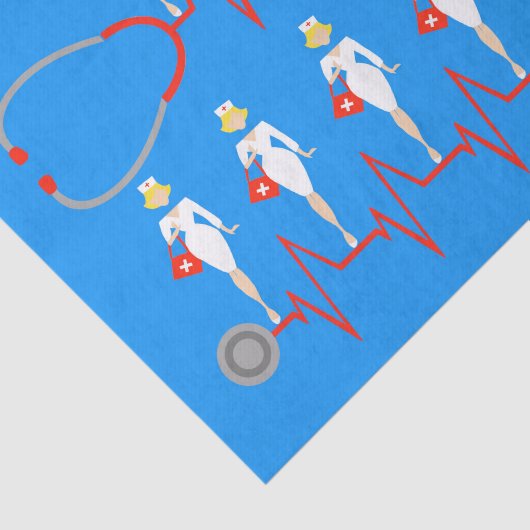 Retro Nurse weefsels Tissuepapier (Detail)