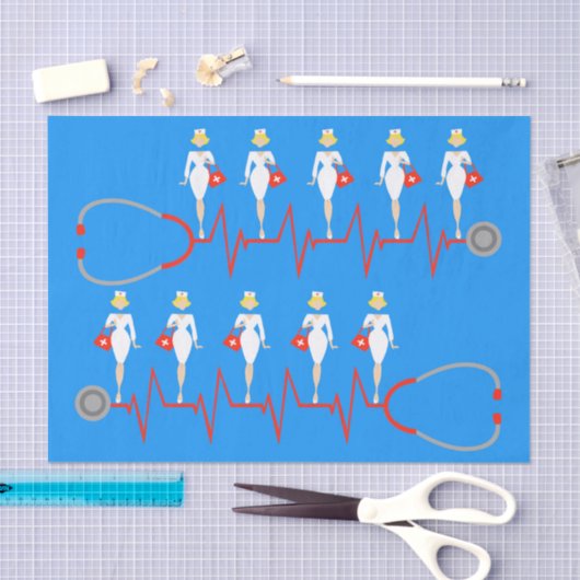 Retro Nurse weefsels Tissuepapier (Craft)