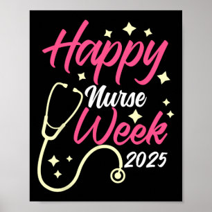 Retro Nurse Week Mannen Vrouwen Happy Nurse Week 2 Poster