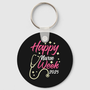 Retro Nurse Week Mannen Vrouwen Happy Nurse Week 2 Sleutelhanger