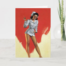 Retro Nurses Day Kaart