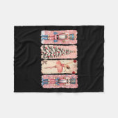 Retro Nutcracker Ballet Nk Christmas Xmas Vibes Wo Fleece Deken (Voorkant (Horizontaal))