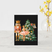 Retro Nutcracker Ballet Nk Christmas Xmas Vibes Wo Kaart (Gele Bloem)