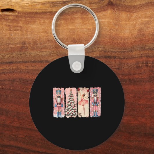 Retro Nutcracker Ballet Nk Christmas Xmas Vibes Wo Sleutelhanger (Voorkant)
