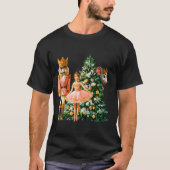 Retro Nutcracker Ballet Nk Christmas Xmas Vibes Wo T-shirt (Voorkant)