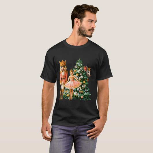 Retro Nutcracker Ballet Nk Christmas Xmas Vibes Wo T-shirt (Voorkant volledig)
