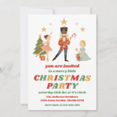 Retro Nutcracker Editable Christmas Party Kaart (Voorkant)