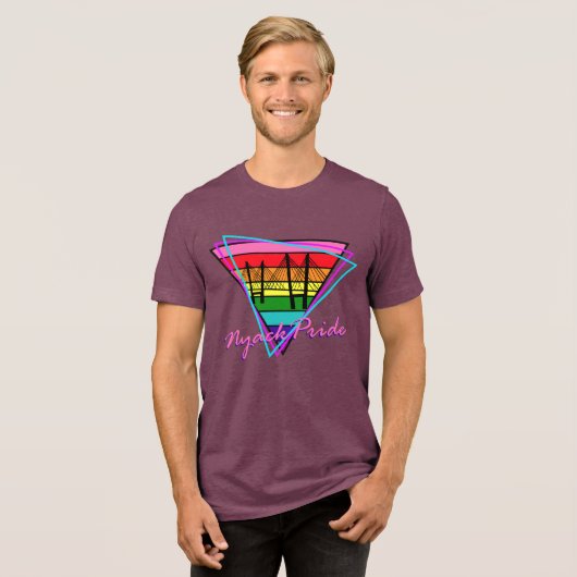 Retro Nyack Pride Tri-Blend Shirt (Voorkant volledig)